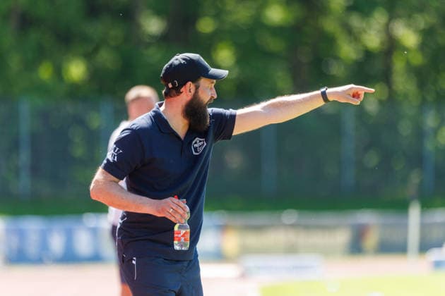 Trainer Christopher Kaminski (Pastow) ; GER, FC Hansa Rostock vs. SV Pastow, Fußball, Männer, Lübzer Pils Landespokal, Finale, Spielzeit 2025 2026, 23.05.2026 Greifswald Volksstadion Mecklenburg - Vorpommern Deutschland