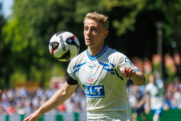 Cedric Harenbrock (Rostock) - Hansa spielt in Trauerflor; GER, FC Hansa Rostock vs. SV Pastow, Fußball, Männer, Lübzer Pils Landespokal, Finale, Spielzeit 2025 2026, 23.05.2026 Greifswald Volksstadion Mecklenburg - Vorpommern Deutschland