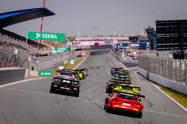 DTM, 3. + 4. Rennen Zandvoort 2026 3 BMW M4 GT3 Evo, Schubert Motorsport: Kelvin van der Linde, 16 McLaren 720S GT3 Evo, Dörr Motorsport: Timo Glock- picture by Gruppe C Photography Zandvoort Circuit Park Zandvoort Netherlands Copyright: xGruppexCxPhotographyx