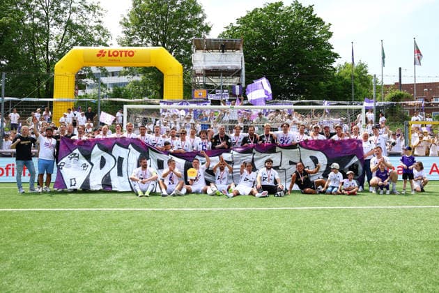 HEBC bejubelt den Sieg des Hamburger Lotto-Pokals. Fußball I Herren I Lotto Pokal I Saison 2025-2026 I Finale I SC Vorwärts Wacker04 Billstedt - HEBC I 23.05.2026 I Stadion Hoheluft