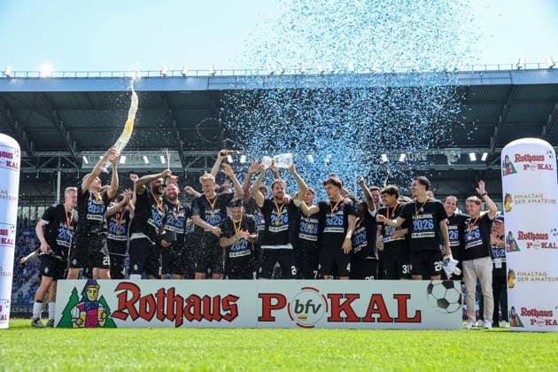 Der SV Waldhof Mannheim ist Pokalsieger 2025 2026 und qualifiziert sich somit für das DFB Pokal 2026 2027 beim BfV-Pokalfinale VfR Mannheim - SV Waldhof Mannheim 07 am 23.05.26 in Carl Benz Stadion, Mannheim xamx Foto: Alfio Marino