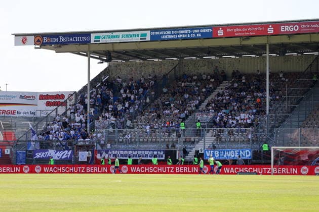 Krieschower Fans Fussball Landespokal Brandenburgt 2025 2026 Finale FC Energie Cottbus - VfB Krieschow 1921