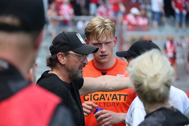 Trainer Claus-Dieter Wollitz (Energie Cottbus) Fussball Landespokal Brandenburgt 2025 2026 Finale FC Energie Cottbus - VfB Krieschow 1921