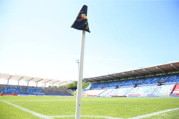 23.05.2026, xrekx, Fussball Landespokal Saarland Finale, 1.FC Saarbrücken - FC 08 Homburg v.l. Symbolfoto, Symbolbild, Symbol Stadion, symbolic photo, symbolic image, symbolic stadium Eckfahne Logo Wappen Symbolbild (DFL DFB REGULATIONS PROHIBIT ANY USE OF PHOTOGRAPHS as IMAGE SEQUENCES and or QUASI-VIDEO) Saarbrücken