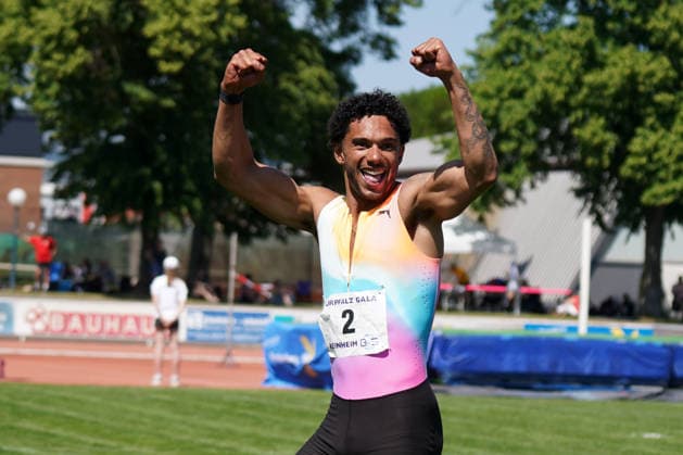 Leichtathletik, athletics, BuS Kurpfalz Gala , 23.05.2026 , Sepp Herberger Stadion Weinheim, 100m Joshua Hartmann, ASV Köln