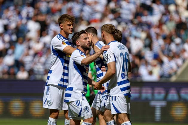 23.05.2026, GER, Fussball, Herren, Niederrheinpokal Finale, Saison 2025 2026, SC St. Tönis - MSV Duisburg Patrick Sussek (MSV Duisburg) Torjubel, jubelt mit seiner Mannschaft nach dem Treffer zum 0:1 Duisburg schauinsland-reisen-Arena Nordrhein-Westfalen Deutschland Copyright: xAdrianxSchlüterx