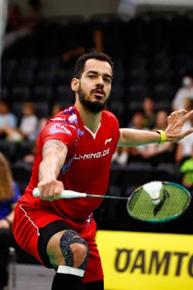 BADMINTON - Austrian Open GRAZ,AUSTRIA,23.MAY.26 - BADMINTON - Austrian Open. Image shows Collins Valent Filimon (AUT).  GEPAxpictures xJamesxDoak