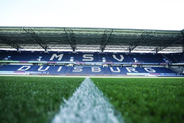 Fussball, FVN Niederrheinpokal Saison 2025 2026 Finale SC St. Tönos 11 20 vs MSV Duisburg 16.05.2026, schauinsland-reisen-arena Das leere Stadion vor dem Spiel, Sportstätte Duisburg schauinsland-reisen-arena Nordrhein-Westfalen Deutschland