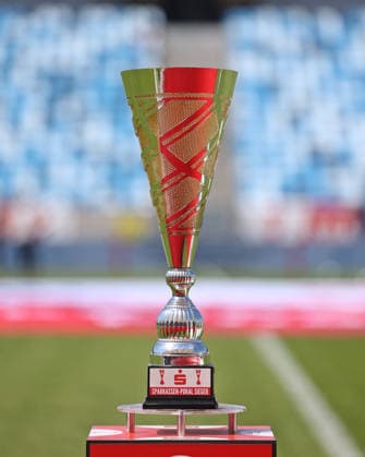 23.05.2026, Fussball, Herren, Sparkassen-Pokal Saarland Finale, Saison 2025 2026, 1. FC Saarbrücken - FC 08 Homburg, Der Siegerpokal des Sparkassen-Pokal Saar steht im Saarbrücker Ludwigsparkstadion Saarbrücken Ludwigsparkstadion Saarland Deutschland (DEU) Copyright: xFabianxKleerx