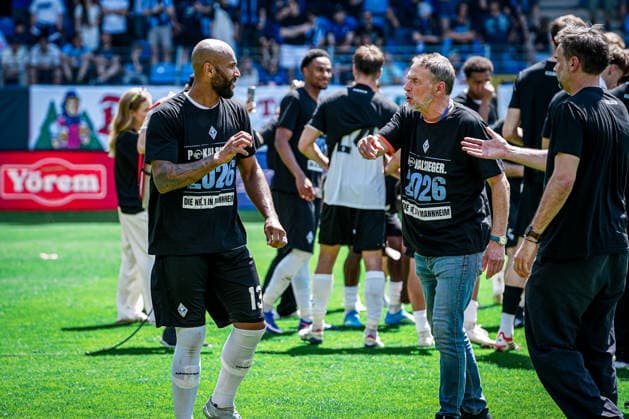 Deutschland: Fussball: bfv-Rothaus-Pokal 2025 2026 , Finale - VfR Mannheim vs SV Waldhof Mannheim - Carl-Benz-Stadion (Mannheim) : Terrence Boyd (SV Waldhof Mannheim, 13) Copyright: xBennetxLongx