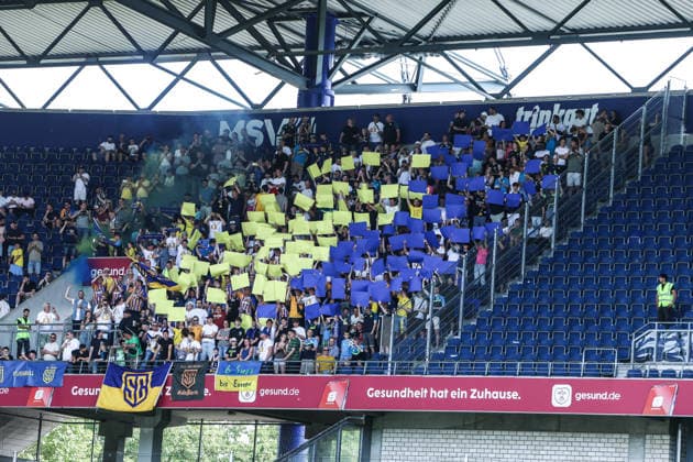 Fussball, FVN Niederrheinpokal Saison 2025 2026 Finale SC St. Tönos 11 20 vs MSV Duisburg 16.05.2026, schauinsland-reisen-arena Fans SC St Tönis Duisburg schauinsland-reisen-arena Nordrhein-Westfalen Deutschland