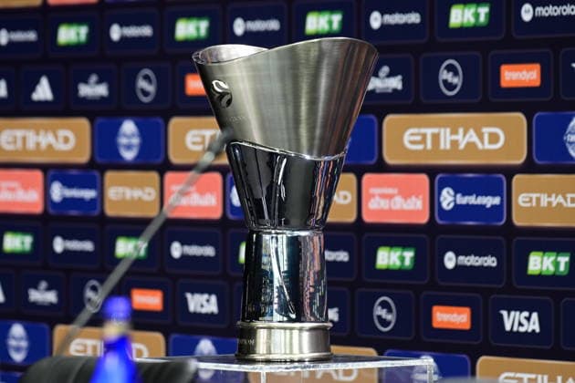 Pressconference Olympiacos v Real Madrid Final Euroleague trophy of champion during the press conference, PK, Pressekonferenz prior to the Euroleague Final Four game between Olympiacos and Real Madrid in Athens, Greece, on May 23, 2026 Athens Greece Basketball Copyright: xAgenciaxLOFx