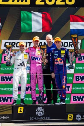 DTM, 3. + 4. Rennen Zandvoort 2026 22 Mercedes-AMG GT3 EVO, Landgraf Motorsport: Lucas Auer, 14 Ferrari 296 GT3 EVO, EMIL FREY RACING: Matteo Cairoli, 69 Ferrari 296 GT3 EVO, EMIL FREY RACING: Thierry Vermeulen- picture by Gruppe C Photography Zandvoort Circuit Park Zandvoort Noord-Holland Netherlands Copyright: xGruppexCxPhotographyx