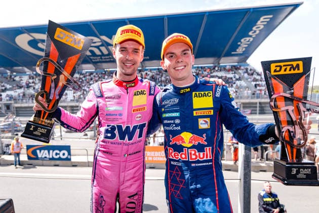 Sport Bilder des Tages DTM, 3. + 4. Rennen Zandvoort 2026 14 Ferrari 296 GT3 EVO, EMIL FREY RACING: Matteo Cairoli, 69 Ferrari 296 GT3 EVO, EMIL FREY RACING: Thierry Vermeulen- picture by Gruppe C Photography Zandvoort Circuit Park Zandvoort Netherlands Copyright: xGruppexCxPhotographyx