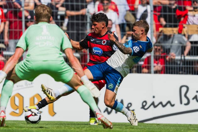 Tom Geerkens (Fortuna Koeln, 06) bei einer graetsche Fortuna Köln vs. FC Viktoria Köln, Fussball, Landespokal Mittelrhein 2025 26, Finale, Saison 2025 26, 23.05.2026, Fortuna Köln vs. FC Viktoria Köln, Fussball, Landespokal Mittelrhein, Finale, Saison 2025 26, 23.05.2026 Köln Copyright: xEibner-Pressefoto LukasxBaldygax EP_LBA
