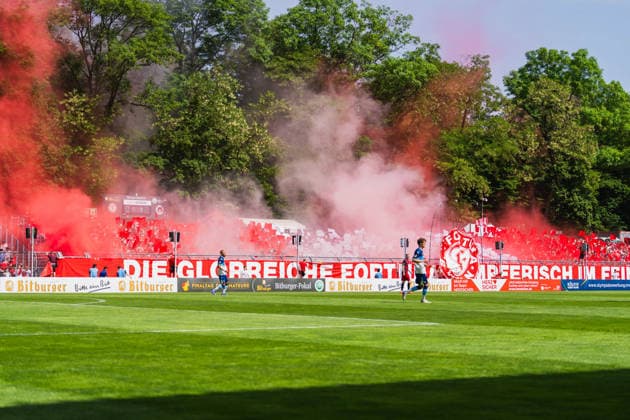 Fortuna Koeln Fans Phyro Fortuna Köln vs. FC Viktoria Köln, Fussball, Landespokal Mittelrhein 2025 26, Finale, Saison 2025 26, 23.05.2026, Fortuna Köln vs. FC Viktoria Köln, Fussball, Landespokal Mittelrhein, Finale, Saison 2025 26, 23.05.2026 Köln Copyright: xEibner-Pressefoto LukasxBaldygax EP_LBA