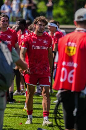 SBFV-Rothaus-Pokal, Bahlinger SC vs FC 08 Villingen, 23.05.2026 Die Bahlinger auf dem Weg zur Medaillen und Pokalübergabe SBFV-Rothaus-Pokal, Bahlinger SC vs FC 08 Villingen, Karl-Heitz-Stadion Offenburg, 23.05.2026 Copyright: xBEAUTIFULxSPORTS Boscox
