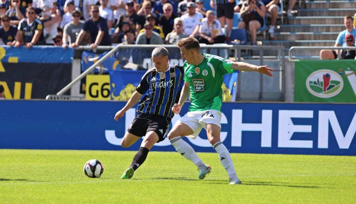 23.05.2026, Fussball, Herren, Sparkassen-Pokal Saarland Finale, Saison 2025 2026, 1. FC Saarbrücken - FC 08 Homburg, Florian Pick (1. FC Saarbruecken) Philipp Steinhart (FC 08 Homburg) Saarbrücken Ludwigsparkstadion Saarland Deutschland (DEU) Copyright: xFabianxKleerx