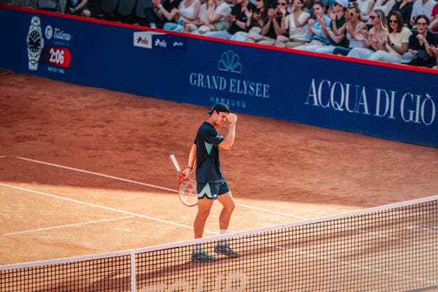 Tennis Männer bitpanda Hamburg Open ATP, Tennis Herren 500 Finale Ignacio Buse (PER) vs. Tommy Paul (USA) 23.05.2026 Tommy Paul ballt die Faust und freut sich Hamburg Tennisstadion am Rothenbaum Hamburg Deutschland