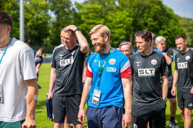 Athletik-Trainer Daniel Rellmann (FCH) GER, Fussball, Landespokal, Lüpzer Pils Cup, Finale, SV Pastow - FC Hansa Rostock