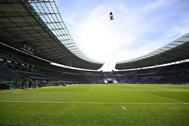 23.05.2026, xsltx, Fussball DFB Pokal Finale, FC Bayern München - VfB Stuttgart v.l. Innenraum, Rasen, Tribuenen, Tribuene, Spielfeld (DFL DFB REGULATIONS PROHIBIT ANY USE OF PHOTOGRAPHS as IMAGE SEQUENCES and or QUASI-VIDEO) Berlin