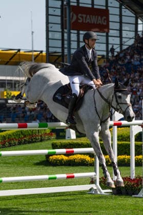194 Pieter Devos on Primo DV (BEL) during the TSCHIO 2026 (CHIO 2026) - 2nd Qualifier Rolex Grand Prix - CSI5* - Jumping competition with jump-off at the Allianz Park in Aachen, Germany  Copyright: xMartinxPitschx xSPPx Sportspressphoto_152441