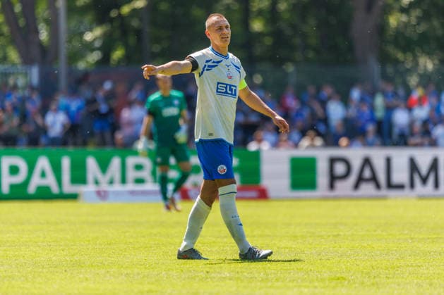 Franz Pfanne (Rostock) x; GER, FC Hansa Rostock vs. SV Pastow, Fußball, Männer, Lübzer Pils Landespokal, Finale, Spielzeit 2025 2026, 23.05.2026 Greifswald Volksstadion Mecklenburg - Vorpommern Deutschland