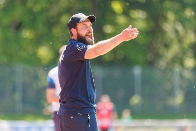 Trainer Christopher Kaminski (Pastow) ; GER, FC Hansa Rostock vs. SV Pastow, Fußball, Männer, Lübzer Pils Landespokal, Finale, Spielzeit 2025 2026, 23.05.2026 Greifswald Volksstadion Mecklenburg - Vorpommern Deutschland