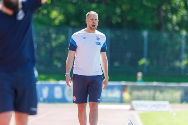 Trainer Daniel Brinkmann (Rostock) ; GER, FC Hansa Rostock vs. SV Pastow, Fußball, Männer, Lübzer Pils Landespokal, Finale, Spielzeit 2025 2026, 23.05.2026 Greifswald Volksstadion Mecklenburg - Vorpommern Deutschland