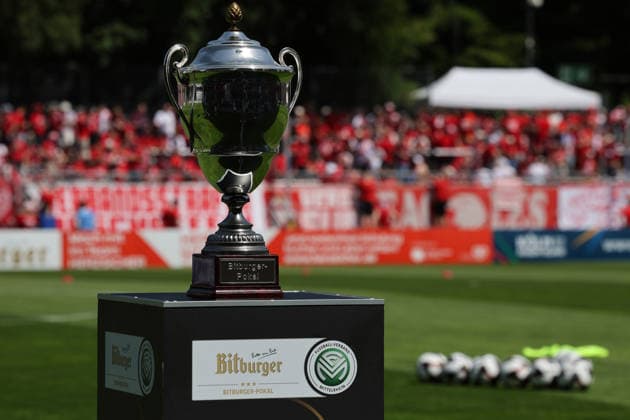 23.05.2026, xsefx, Fußball, Finale Bitburger Pokal, FC Viktoria Köln - S.C. Fortuna Koeln, Sportpark Höhenberg, Saison 2025 2026: Pokalpräsentation vor dem Spiel DFB regulations prohibit any use of photographs as image sequences and or quasi-video. Photo: xSabinexEffgenxPressefotoKochx Nordrhein-Westfalen Deutschland