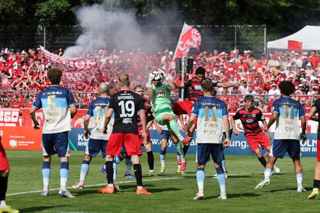 23.05.2026, xsefx, Fußball, Finale Bitburger Pokal, FC Viktoria Köln - S.C. Fortuna Koeln, Sportpark Höhenberg, Saison 2025 2026: xxxxxxxxxx DFB regulations prohibit any use of photographs as image sequences and or quasi-video. Photo: xSabinexEffgenxPressefotoKochx Nordrhein-Westfalen Deutschland