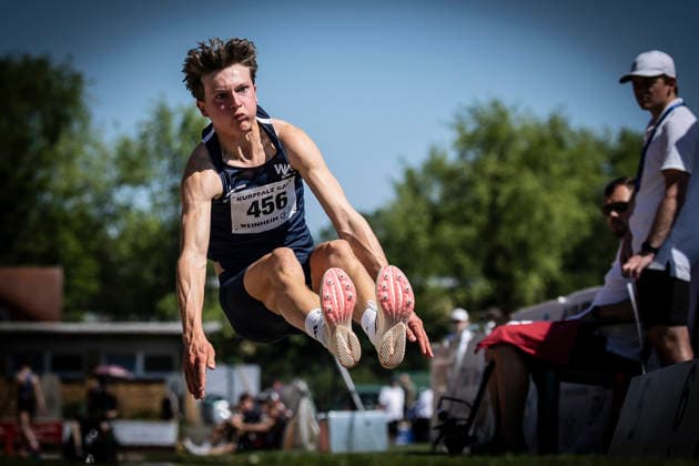 WEINHEIM, GERMANY - MAY 23 Henrik Scholz (GER Wiesbadener LV) during the B&S Kurpfalz Gala am 23.05.2026 at the Sepp-Herberger-Stadium in Weinheim (Baden-Wuerttemberg Germany). Baden-Wuerttemberg Germany Copyright: xAxelxKohringx