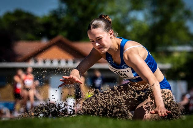 WEINHEIM, GERMANY - MAY 23 Carla Keller (GER TSV 05 Reichenbach) during the B&S Kurpfalz Gala am 23.05.2026 at the Sepp-Herberger-Stadium in Weinheim (Baden-Wuerttemberg Germany). Baden-Wuerttemberg Germany Copyright: xAxelxKohringx