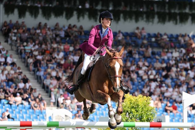 Luciana Diniz (BRA) mit Pferd Holly RZH, 2. Qualifikation Rolex Grand Prix CSI5* - Springprüfung mit Stechen, Weltfest des Pferdesports, CSI5*, World Equestrian Festival, TSCHIO Aachen 2026, TSCHIO statt CHIO 2026, Aachener Soers, 22. bis 24. Mai 2026, Reitsport, 23.05.2026, Aachen Aachener Soers Deutschland