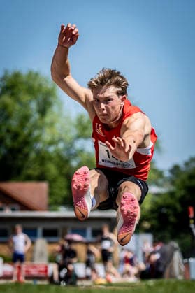 WEINHEIM, GERMANY - MAY 23 Maximilian König (GER LG Region Karlsruhe) during the B&S Kurpfalz Gala am 23.05.2026 at the Sepp-Herberger-Stadium in Weinheim (Baden-Wuerttemberg Germany). Baden-Wuerttemberg Germany Copyright: xAxelxKohringx