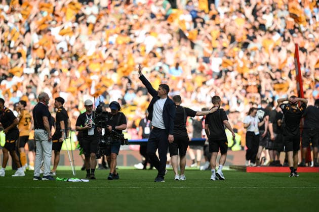 Hull City v Middlesbrough Sky Bet Championship Hull City manager Sergej JakiroviÄ‡ celebrates following the Sky Bet Championship Play-Off Final between Hull City and Middlesbrough at Wembley Stadium, London. 23 05 2026 UK Newspapers OUT Copyright: xFocusxImagesx FIL-23464-0513