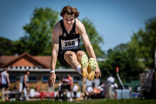 WEINHEIM, GERMANY - MAY 23 Henri Reisch (GER MTG Mannheim) during the B&S Kurpfalz Gala am 23.05.2026 at the Sepp-Herberger-Stadium in Weinheim (Baden-Wuerttemberg Germany). Baden-Wuerttemberg Germany Copyright: xAxelxKohringx