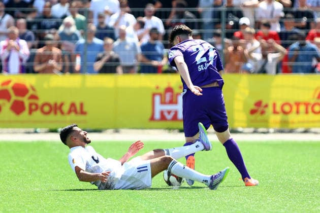 27 Bujar Sejdija (SC Vorwärts Wacker Billstedt), 11 Hammed Nawaz (HEBC) Fußball I Herren I Lotto Pokal I Saison 2025-2026 I Finale I SC Vorwärts Wacker04 Billstedt - HEBC I 23.05.2026 I Stadion Hoheluft
