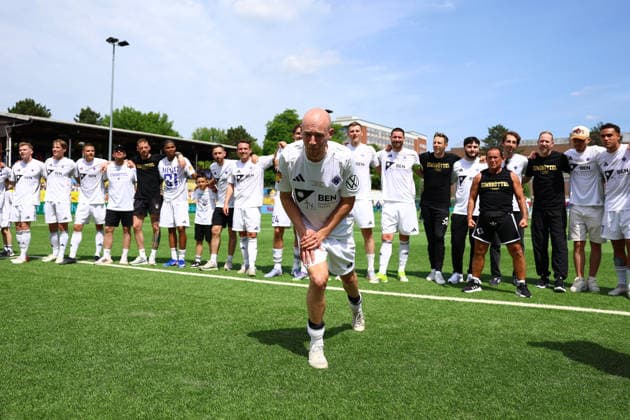 21 Fabian Lemke (HEBC) stimmte Gesänge mit den Fans an. Fußball I Herren I Lotto Pokal I Saison 2025-2026 I Finale I SC Vorwärts Wacker04 Billstedt - HEBC I 23.05.2026 I Stadion Hoheluft