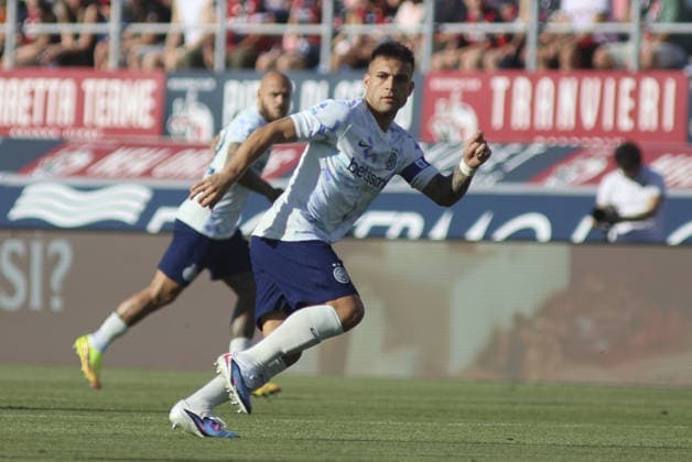 IPA85002875 - Lautaro Martinez of Inter FC during Bologna FC vs FC Inter, 38th Serie A Enilive 2025-26 game at Renato dall Ara stadium in Bologna (BO), Italy, on May 23, 2026.  Copyright: xDavidexCasentini IPAxSportx xx 85002875