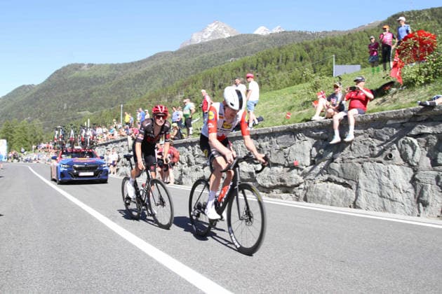 23-05-2026 Giro D italia; Tappa 14 Aosta - Pila; 2026, Lidl - Trek; 2026, Tudor; Gee, Derek; Rondel, Mathys; Pila; 