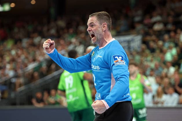 23.05.2026, xovx, Handball Daikin Handball-Bundesliga, HSG Wetzlar - HC Erlangen v.l. Jubel bei Andreas Palicka (HSG Wetzlar) Wetzlar Buderus Arena Hessen Deutschland (DE)