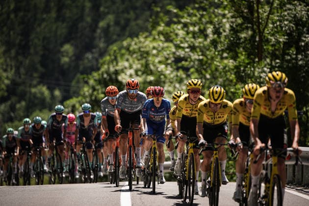 Denmark’s Jonas Vingegaard Hansen of Team Visma Lease A Bike during Stage 14 of the Giro d’Italia, from Aosta to Pila, Italy, Saturday, May 23, 2026.  Copyright: xMarcoxAlpozzi LaPressex