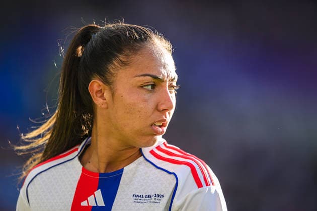 260523 Selma Bacha of Lyon during the UEFA Women s Champions League final football match between Barcelona and Lyon on May 23, 2026 in Oslo. Photo: Jon Olav Nesvold BILDBYRAN COP 217 VG0925 bbeng football fotball fotboll soccer champions league finale final final 2026 mesterligaen dam fcb barcelona lyon ol lyonnes Copyright: JONxOLAVxNESVOLD BB260523JE036