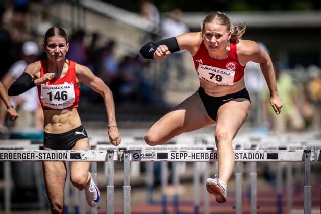 WEINHEIM, GERMANY - MAY 23 Alexandra Scharf (GER Eintracht Frankfurt e.V.) during the B&S Kurpfalz Gala am 23.05.2026 at the Sepp-Herberger-Stadium in Weinheim (Baden-Wuerttemberg Germany). Baden-Wuerttemberg Germany Copyright: xAxelxKohringx