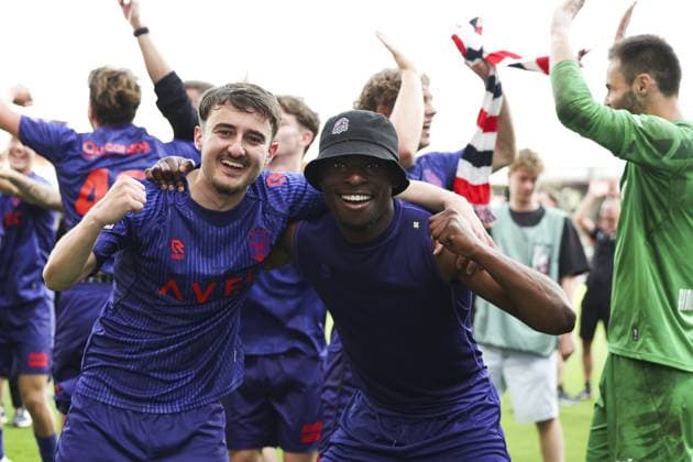 VOLENDAM - Willem II players celebrate promotion to the Eredivisie following the promotion relegation play-off final match between FC Volendam and Willem II at the Kras Stadium on May 23, 2026, in Volendam, the Netherlands. SONNY LENSEN ANP Play-offs Promotion Relegation - FINAL 2025-2026 xVIxANPxSportx xxANPxIVx 559150349 originalFilename: 559150349.jpg