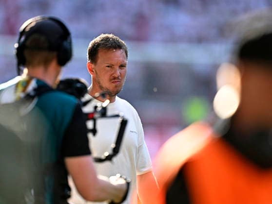 23.05.2026, Fussball DFB-Pokal 2025 2026, Finale, FC Bayern München - VfB Stuttgart, im Olympiastadion Berlin. Trainer Julian Nagelsmann (Deutschland) beim Interview.