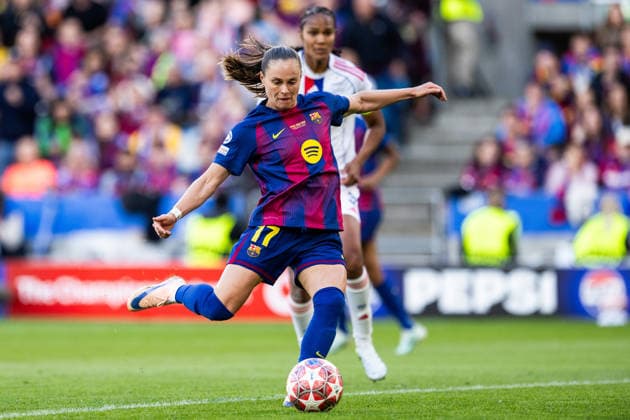 260523 Ewa Pajor of Barcelona scores 2-0 during the UEFA Women s Champions League final football match between Barcelona and Lyon on May 23, 2026 in Oslo. Photo: Vegard Grott BILDBYRAN kod VG VG0925 bbeng football fotball fotboll soccer champions league finale final final 2026 mesterligaen dam fcb barcelona lyon ol lyonnes Copyright: VEGARDxGRoTT BB260523VG052