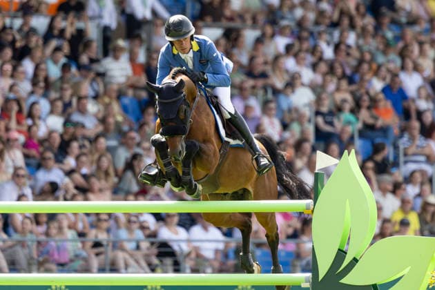 Christian AHLMANN (GER) auf Untouched LB, im Sprung, Aktion, im Umlauf im Springen S5: 2nd Qualifier Rolex Grand Prix, Springpruefung mit einem Umlaeuf und Stechen, CSI5*, Rolex Grand Slam, am 23.05.2026, Weltfest des Pferdesport, TSCHIO Aachen 2026 vom 22. - 24.05.2026 in Aachen Deutschland; Â