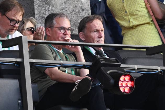 23.05.2026, xsltx, Fussball DFB Pokal Finale, FC Bayern München - VfB Stuttgart v.l. Andreaas Rettig Hans-Joachim Watzke (DFL DFB REGULATIONS PROHIBIT ANY USE OF PHOTOGRAPHS as IMAGE SEQUENCES and or QUASI-VIDEO) Berlin